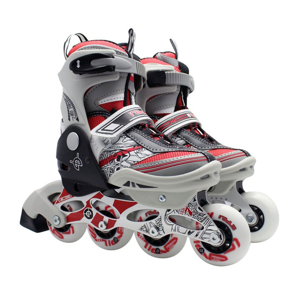 Unisex Professional Children Skating Shoes Single-row Roller Skates Shoes Adjustable Universal Inline Skating