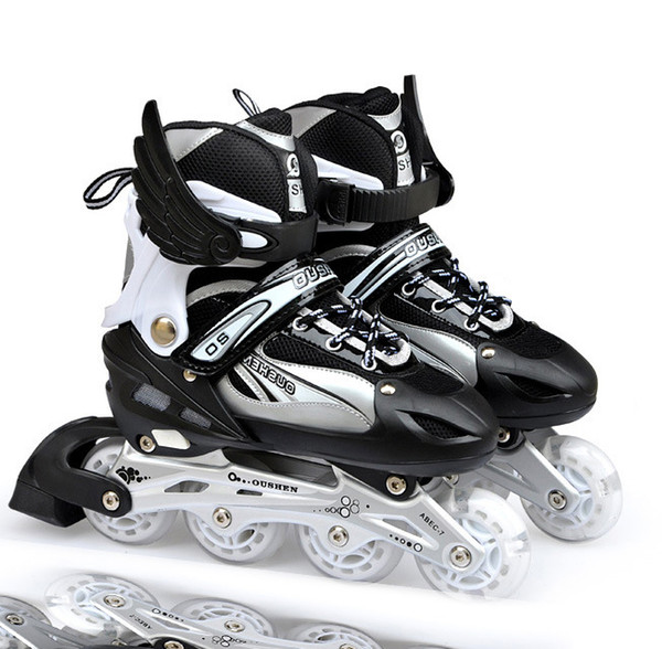 Professional Adjustable Adult Sliding/Slalom Inline Skates Shoes Roller Skating Shoes Roller Skate With Shinning Wheel