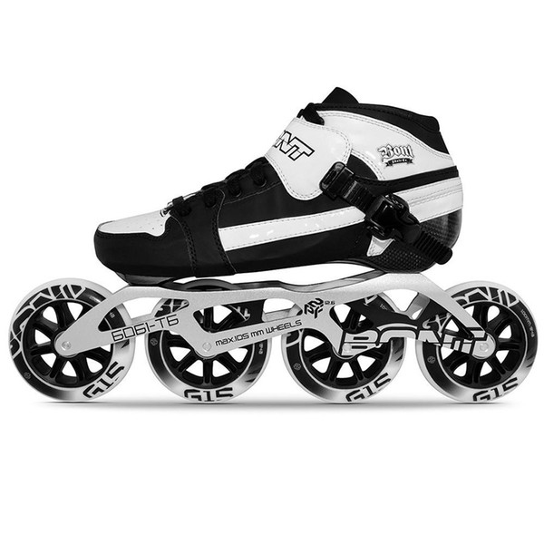 100% Original Bont Pursuit 2PT Speed Inline Skates Heatmoldable Carbon Fiber Boot 195mm 6061 Frame 4*90/100/110mm Wheels Patines