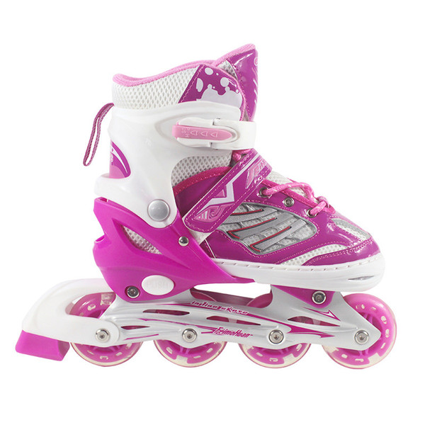 NEW Inline Professional Women Adult Kids Slalom Sliding Ice Skates PP Skating Shoes Adjustable All Wheels Flashing Patines