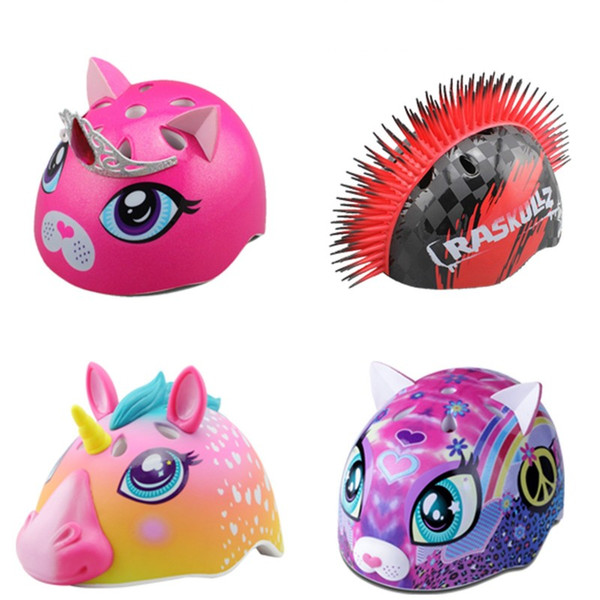 Raskullz Children Bicycle Cycling Helmet Skate Cartoon Unicorn Roller Skating Security Protect 3-7old 48-54CM Helmets Hot Sale 169kk hh