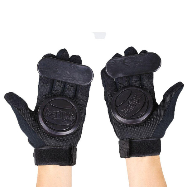 Pair Skateboard Freeride Grip Slide Protective Gloves Longboard with Foam Palm K3576