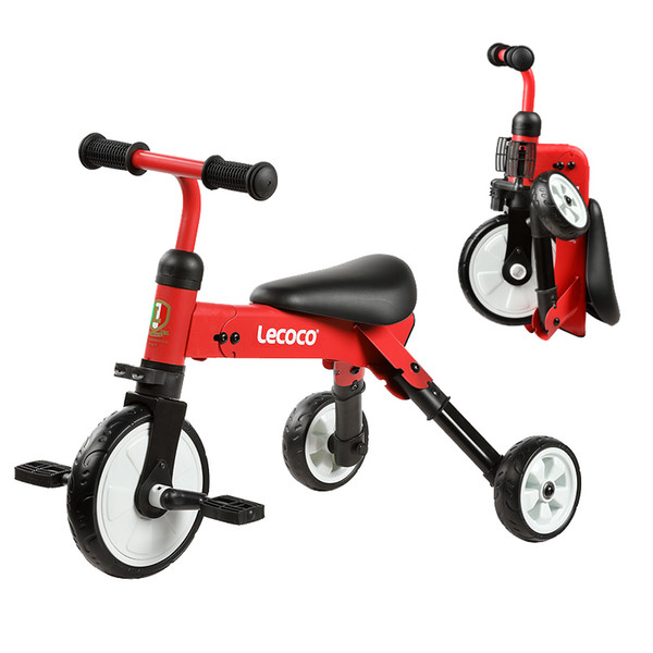 Foldable Kids Bike Tricycle Child Scooters 2 IN 1 Boy Girl Baby Cycling Bicycle Kick Foot Scooters 3.5KG Lightweight Portable