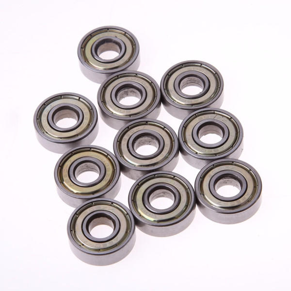 10pcs 608ZZ Stainless Steel Skateboard Scooter Ball Roller Double Shielded Deep Groove Ball Bearings Skate Bearings Wheel Tools