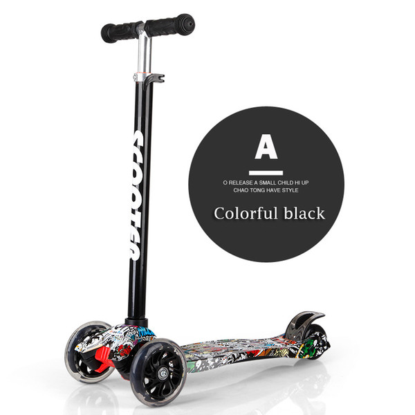 SR New Aluminum Alloy Kick Scooter Boys Girls Adjustable Height Kids Scooter Sturdy Tricycle Stroller Lightweight Foot Scooters