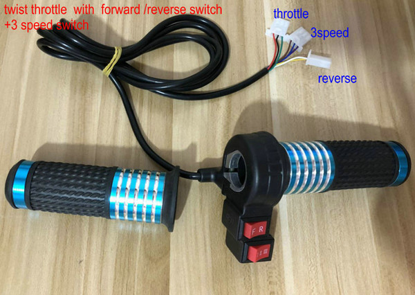 twist throttle with forward reverse+3speed swith rolling grips handlebar for electric bike scooter pedal scooter triycl motorcycle ATV mtb