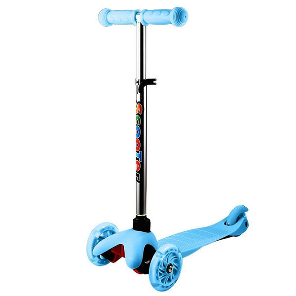 Kids 3-Wheel 4 Levels Adjustable Height Kick Scooter with LED Above years old Light Up Wheels 20kg