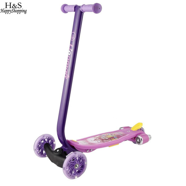 Ancheer New Kick Scooter Child Kids 3-Wheel Stroller with LED Light Wheels and Music Kids Scooters Pro Scooter