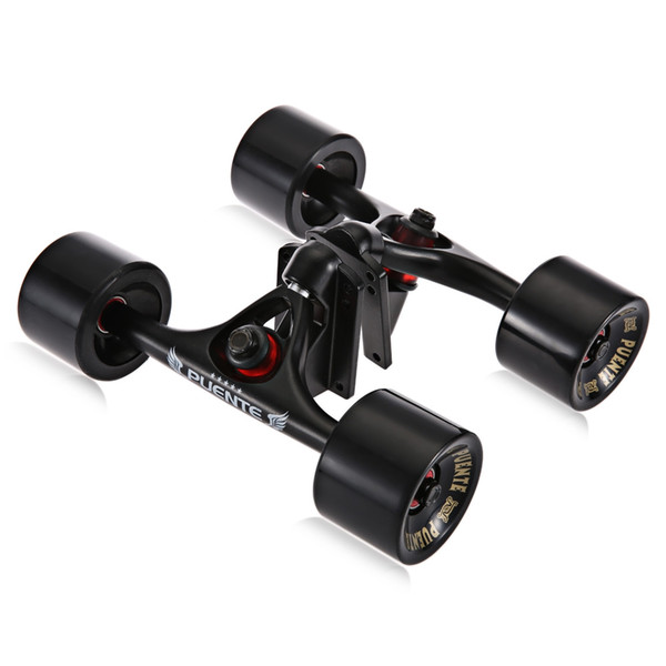 PUENTE 2pcs / Set Skateboard Truck with Skate Wheel Riser ABEC - 9 Bearing Bolt Nut