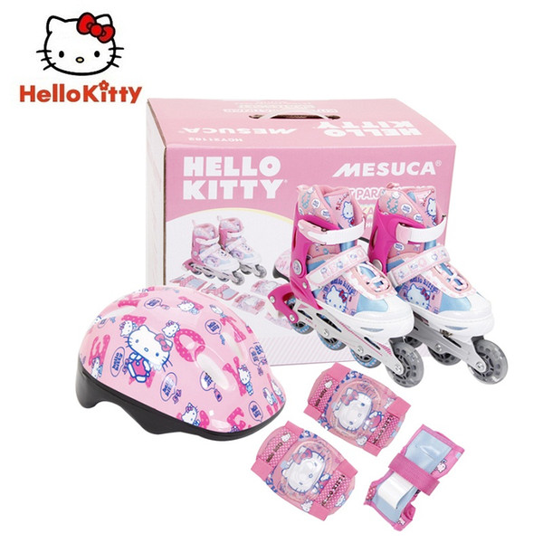 Wholesale-Hello Kitty Children kick Scooter Kid Skate COMBO SET Outdoor Family Game Funny Foot roller toy Safe Playing HCY21182