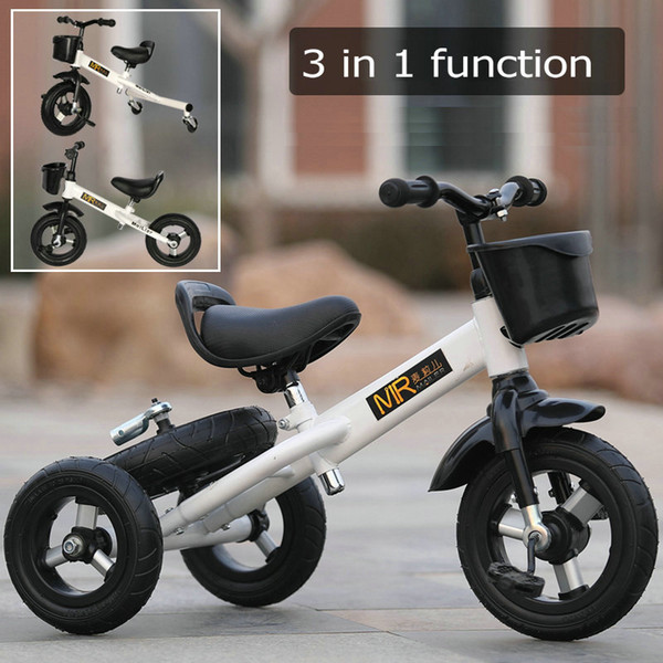 1 car three ways to play all-metal multi-function children's tricycle baby tandem bicycle 3-6 old baby drift car toy go kart