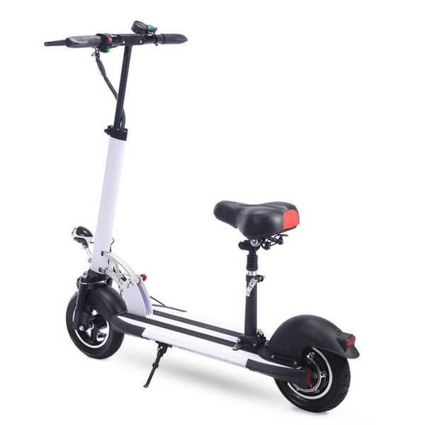 Daibot Electric Scooter For Adults With Seat 10 Inch Two Wheel Electric Scooters 400W 36V Foldable Electric Skateboard White