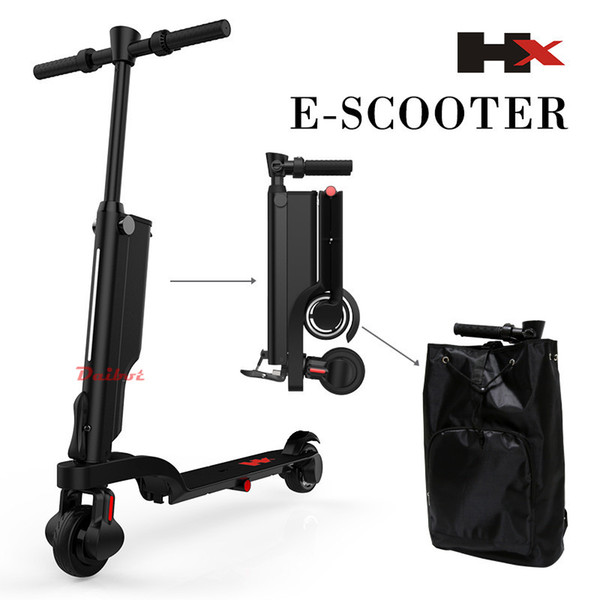 HX X6 Folding Electric Scooter For Adults 2 Wheel Foldable Electric Scooters Mini Portable Backpack E-Scooter With Bluetooth Speaker