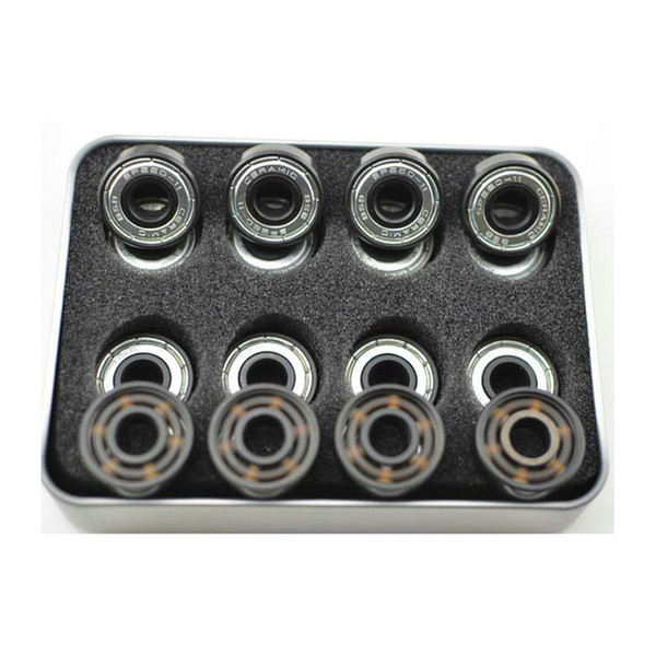 New DIY 16pcs/pair 608 ABEC-11 White Ceramic Skateboard Bearings Roller Skate Bearings Ice Bearing Skate Long Board