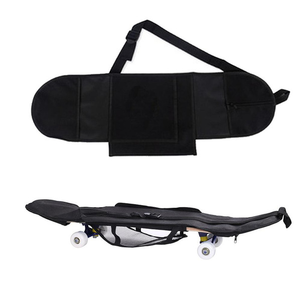 Skateboard Backpack Carry Bag Deck Backpack Longboard Carrying Portable Black Non Woven Fabric Practical