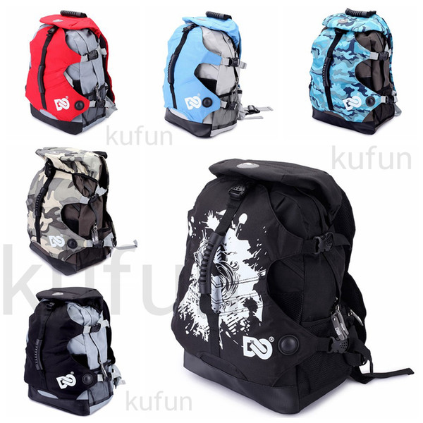 kufun Inline Skating Backpack for Roller Skate Hiking Climbing Boots Bag Shoes Knapsack