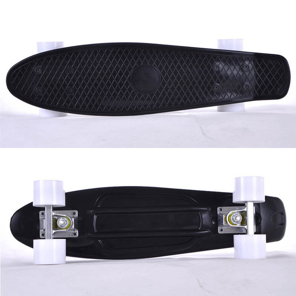 Wholesale-24 inch New Retro Classic Cruiser Style Skateboard Single Rocker Complete Deck Plastic Skate Board 4 Wheels