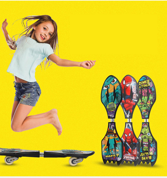 Scooter Skate Board Rocket Board Flash Wheel Plastic Slip Sheets Wear-resisting Adult Children Over Six Years Of Age