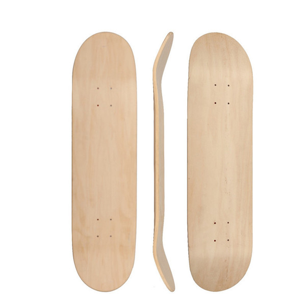 New Arrival 8inch 8-Layer Maple Blank Double Concave Skateboards Natural Skate Deck Board Skateboards Deck Wood Maple free shipping