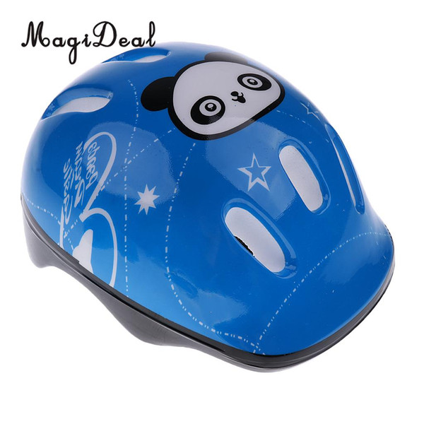 MagiDeal 7Pcs Kids Roller Skating Bike Helmet Knee Elbow Wrist Pad +12pcs Cones Blue
