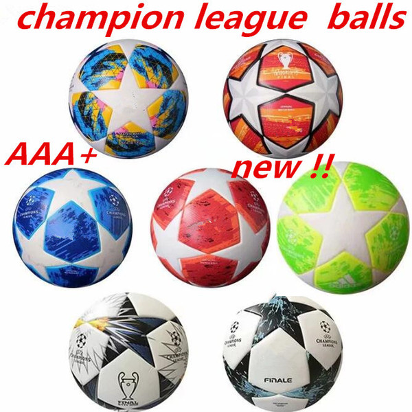 2018 Final KYIV European champion league Soccer ball PU size 5 balls granules slip-resistant football Free shipping high quality ball