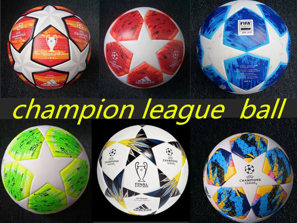 2018 Final KYIV European champion league Soccer ball PU size 5 balls granules slip-resistant football Free shipping high quality ball