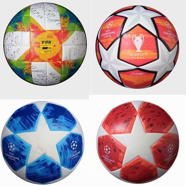 New 2019 Final European Champion League Soccer Balls Top Quality PU Size 5 Granules Slip-resistant Free Shipping