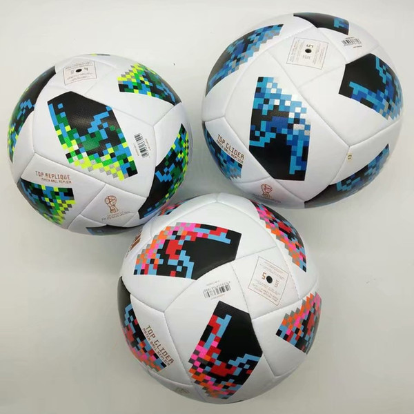 2018 RUSSIA Word Cup Soccer Match Balls Football Telstra Machine Sewing football Size 5 Free Shipping