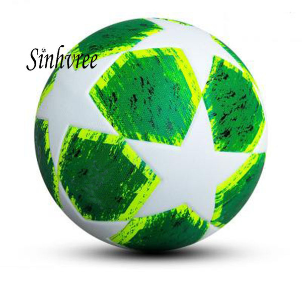 2018 Final European champion league Soccer ball PU size 5 balls granules slip-resistant football Free shipping high quality ball