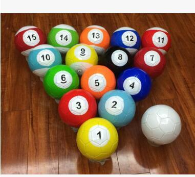 3# 7 Inch Inflatable Snook Soccer Ball 16 pieces Billiard Ball Snooker Football For Snookball Outdoor Game Gift Free Shipping