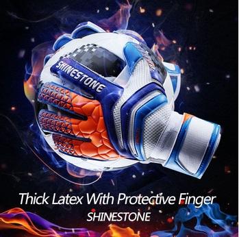 Shinestone Professional Thick Latex Finger Protection Soccer Goalkeeper Glvoes Adults Football Goalie Gloves