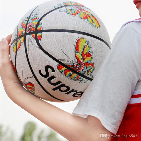 New Spalding Gonz Butterfly White Basketball match gaming basketball ball size 7 Wear-resisting street basketball ball