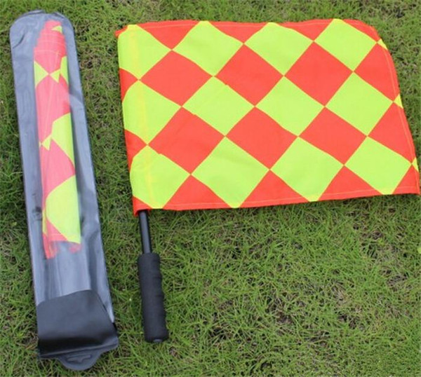 Wholesale soccer referee Flag Football Referee linesman's flag Soccer referee equipment high quality free shipping