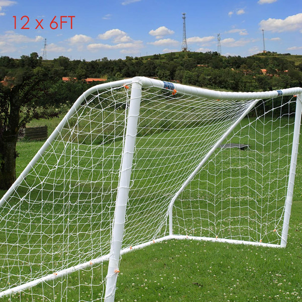 Full Size 12 x 6FT Football Soccer Goal Post Nets High impact, flexible, light and easy to assemble