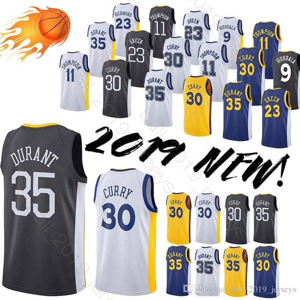 35 Durant jersey 30 Curry Warriors jersey 23 Green 11 Thompson 9 lguodala Hot Sale tracksuit basketball jersey