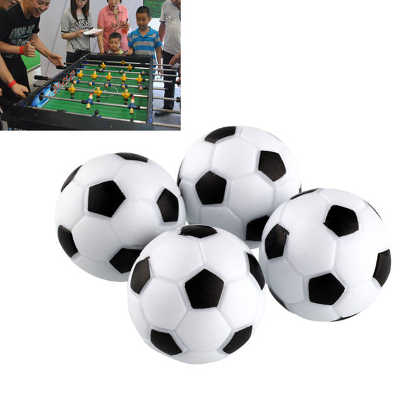 Fun Plastic 4pcs 32mm Soccer Table Foosball Football Fussball Indoor Black+White Sports Toys Entertainment Party