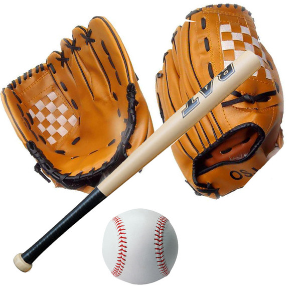 Baseball Set 1Pc 24 Inch Wooden Baseball Bat + 1Pc 10.5