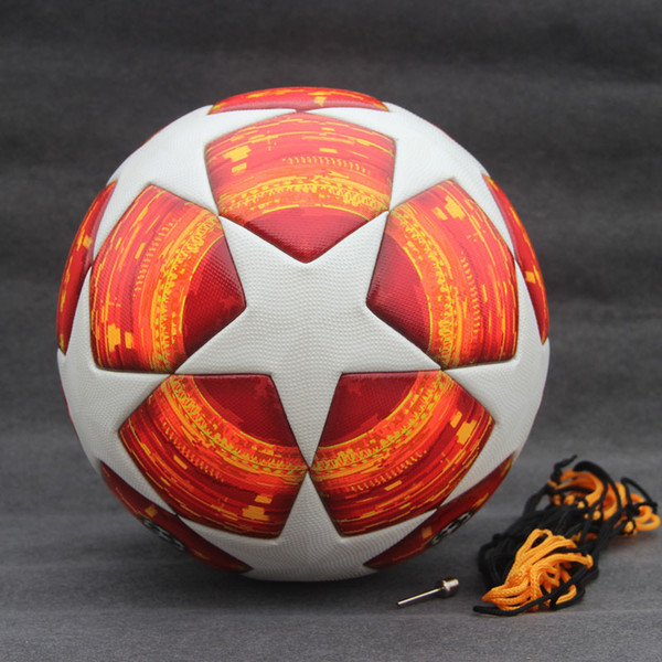 Madrid 19 Final Balls Red Champions League Soccer Ball Blue Match football ball PU high grade seamless paste skin