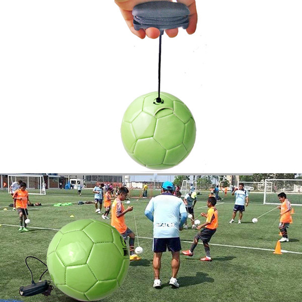 Luminous Night Light green Size 2 Mini Soccer Ball With Rope Child Training Exercise Football