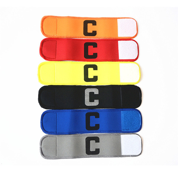 32.5*7.5CM Adjustable Adult Player Soccer Skippers Arm Band Leader Competition Football Captain Armband Professional Sports Stick