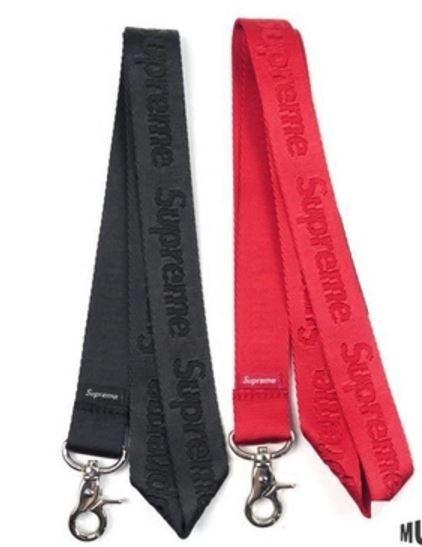 16SS fahion Nylon Lanyard black red color we support wholesale