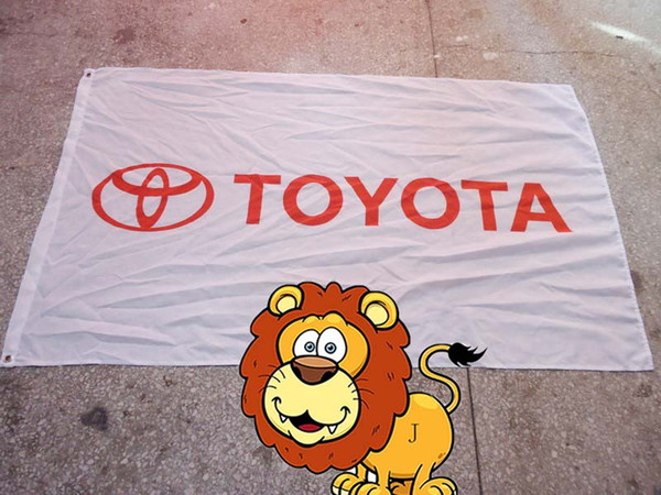 Toyota car brand flag ,flag king,Japan mini car banner,90X150CM size polyester 100% polyester