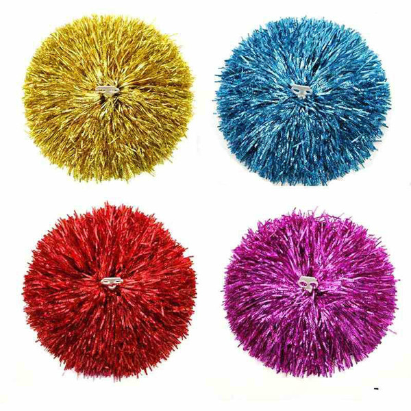 10Pcs/Lot 50g Cheerleading Pom Poms Cheerleaders Flowers Pvc Hand Flowers Pompoms Supplies With Plastic Finger Ring 7Color Available