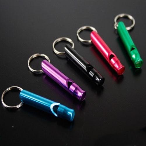 Survival Whistle Aluminum Emergency Keychain Camping Hiking Sports Basketball football referee whistle cheerleaders