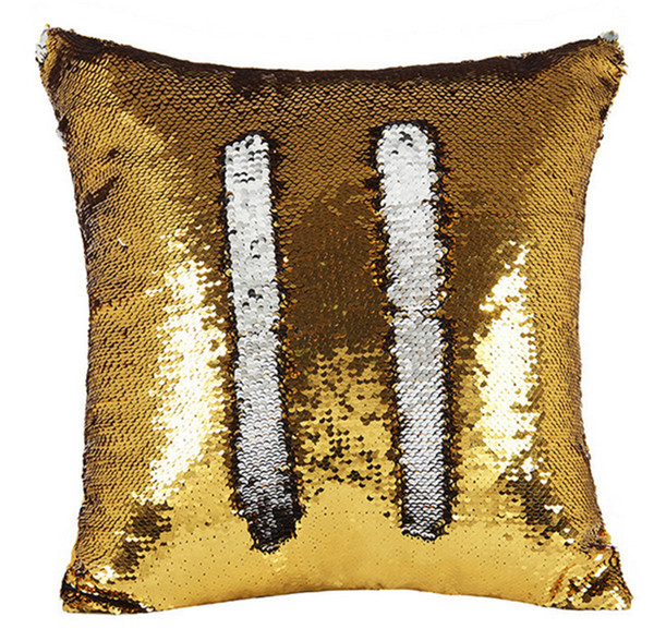 2018 Sequin PillowCase Sequins Cushions Cover Reversible Pillow Covers Sofa Car Cushion for Office Home Decoration