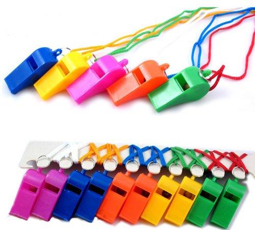 New Arrival World Cup Cheerleading Plastic Whistle With Lanyard 