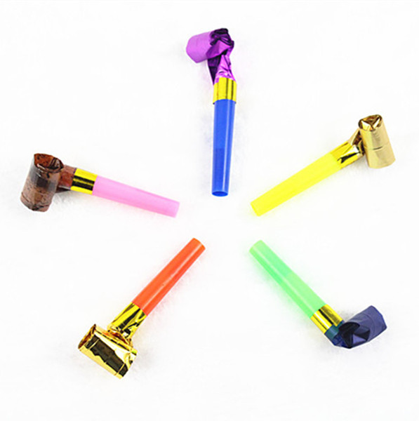 6cm small dragon toy whistle blowing gold paper birthday party supplies children blow stall supply volume