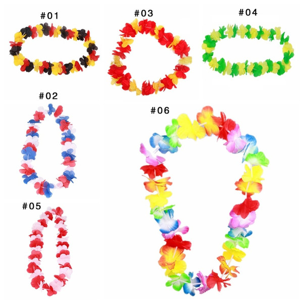 New Arrival World cup fans cheer garland National Flag color hawaiian Flowers lei Hawaii Garlands fans souvenir