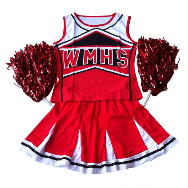 Fashion Tank top Petticoat Pom cheerleader cheer leaders M (34-36) 2 piece suit new red costume