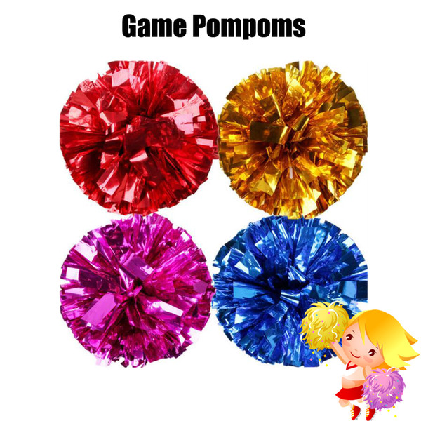 5 Pair Game Pompoms Cheap Practical Cheerleader 's Cheering Pom Poms Apply To Sports Match and Vocal Concert Color